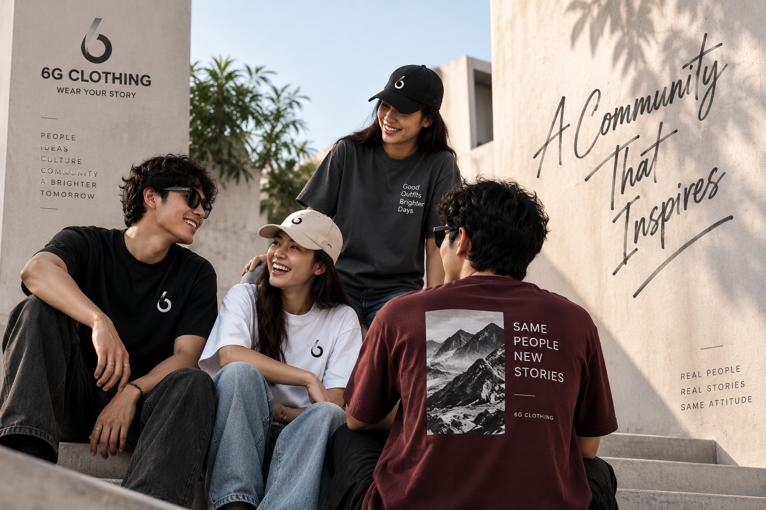 6G Clothing behind the brand banner